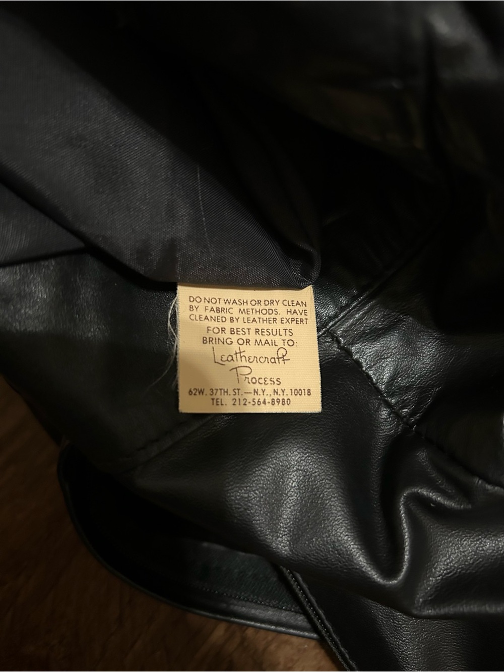 Vintage Leathercraft Process Black Genuine Leather Mini Skirt High Waist XS S - Picture 3 of 6